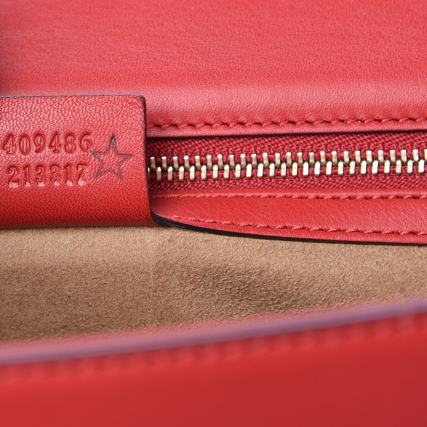 Moon Calfskin Medium Padlock Shoulder Bag Hibiscus Red