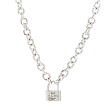 Tiffany Sterling Silver 1837 Lock Charm Necklace 1 of 5