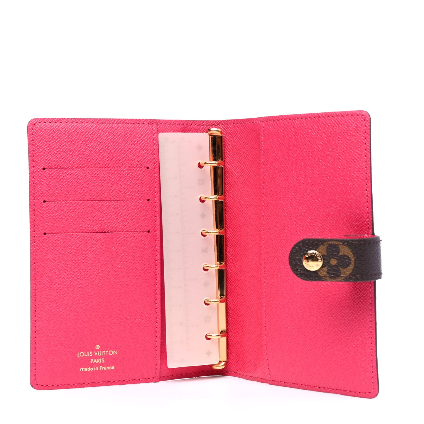 Monogram My LV Heritage Small Ring Agenda Cover Fuchsia Bleu Marine