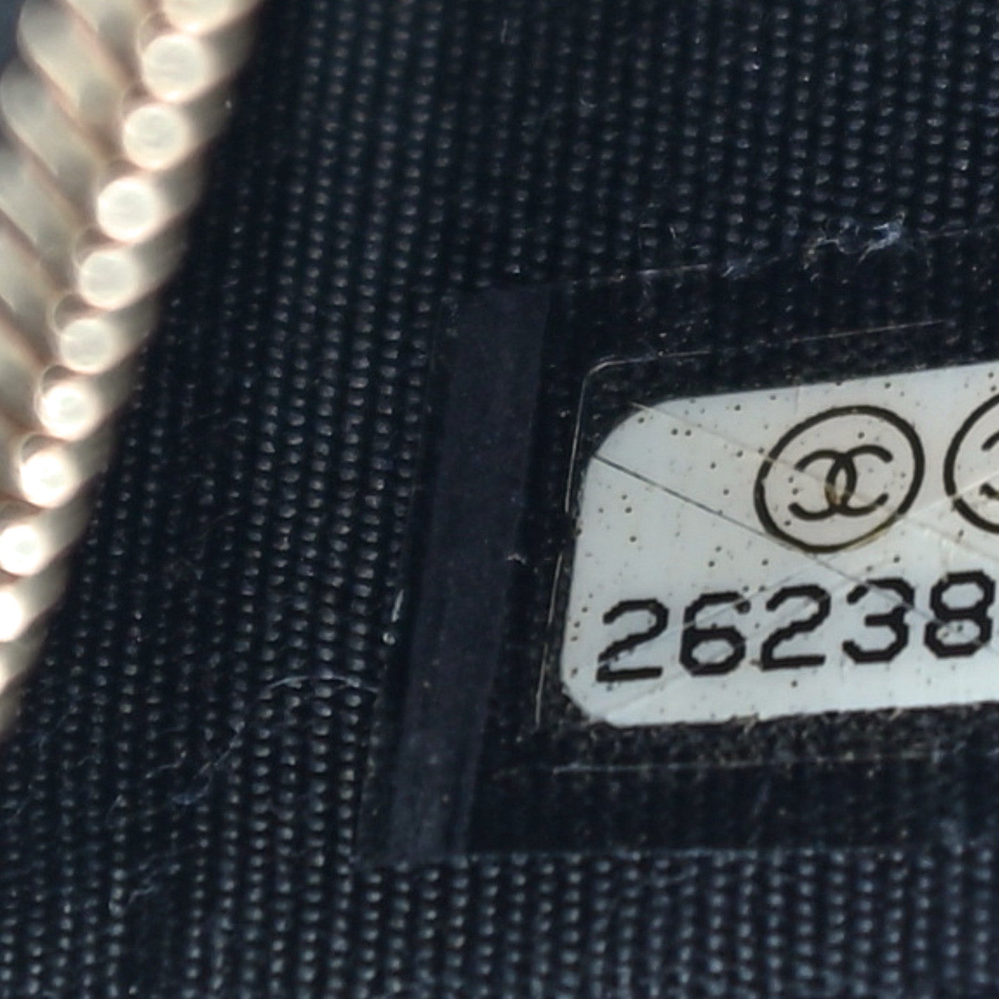 Chanel Lambskin Camellia Embossed Classic Zip Pouch Black 7 of 10