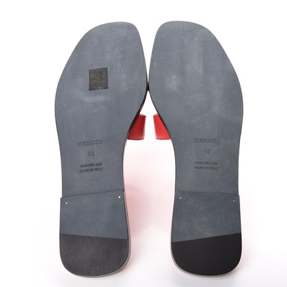 Hermes Calfskin Oran Sandals 40 Rose Cotinga 5 of 10