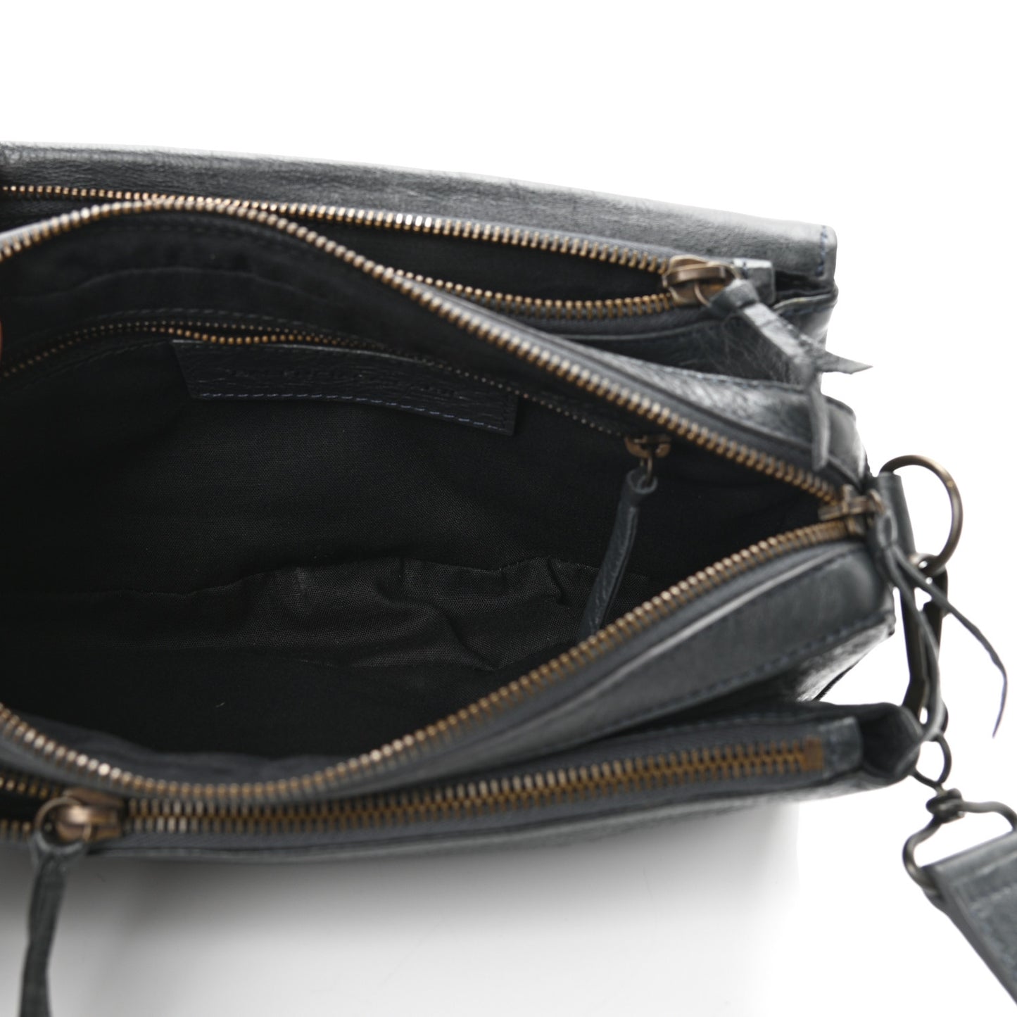 Agneau Classic Hardware Tool Kit Crossbody Anthracite