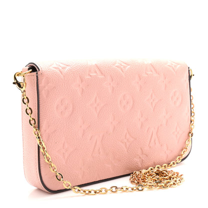 Louis Vuitton Empreinte Pochette Felicie Chain Wallet Rose Poudre 4 of 12