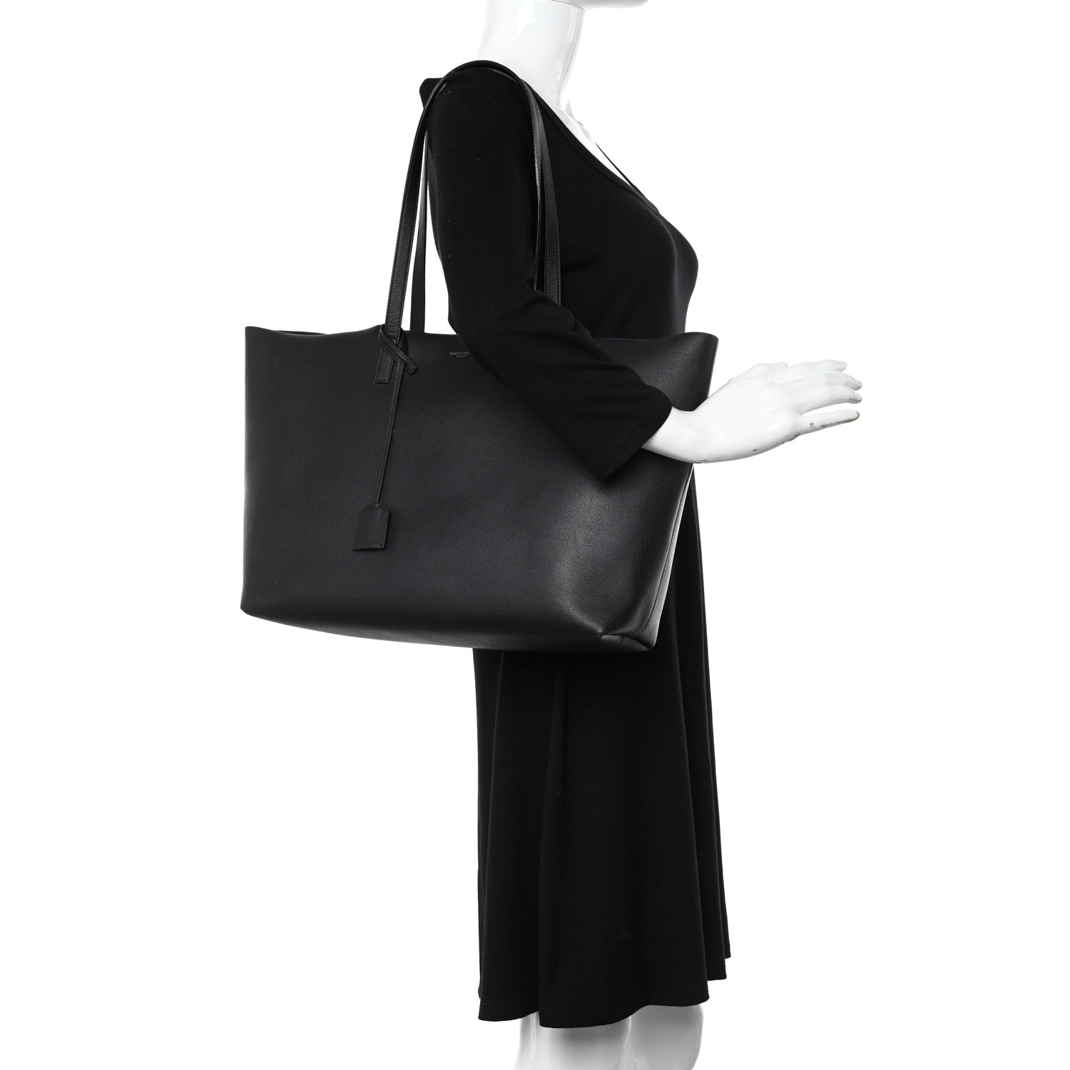 Saint Laurent Calfskin Large Shopping Tote Black 2 of 11