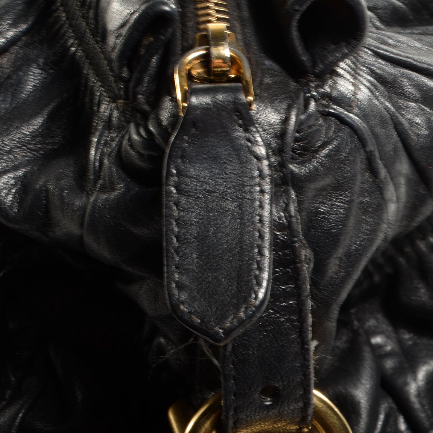 Nappa Gaufre Tote Nero Black