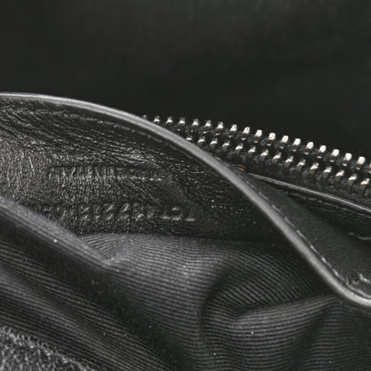 Saint Laurent Sheepskin Matelasse Chevron Monogram Medium College Bag Black 8 of 10