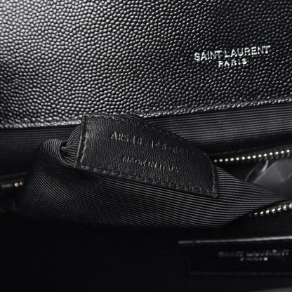 Saint Laurent Grain De Poudre Large Tri-Quilt Monogram Satchel Black 7 of 10