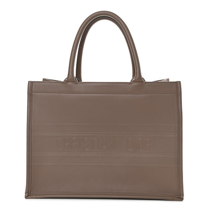 Christian Dior Calfskin Embossed Medium Book Tote Warm Taupe 1 of 9