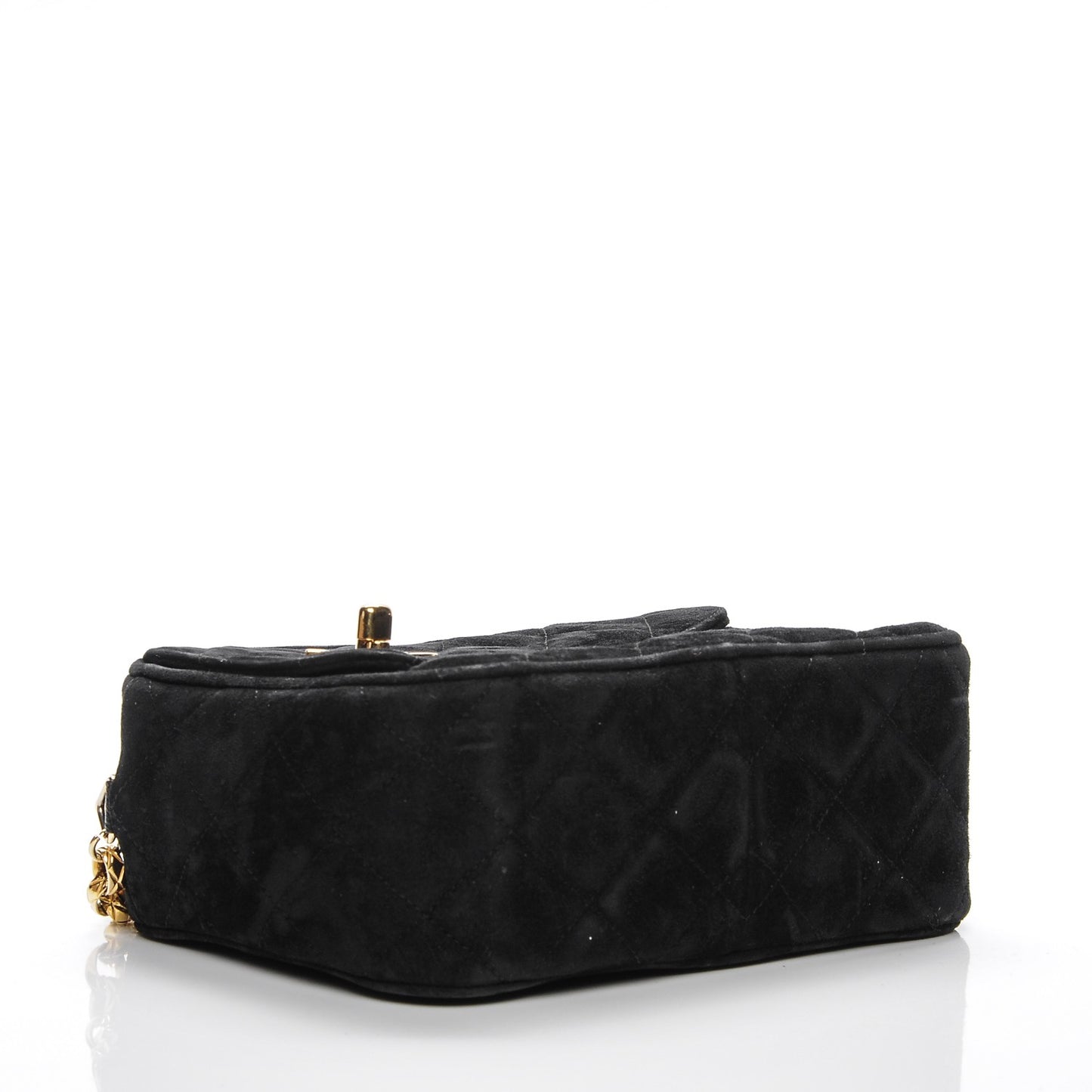 Suede Quilted CC Tassel Camera Case Black