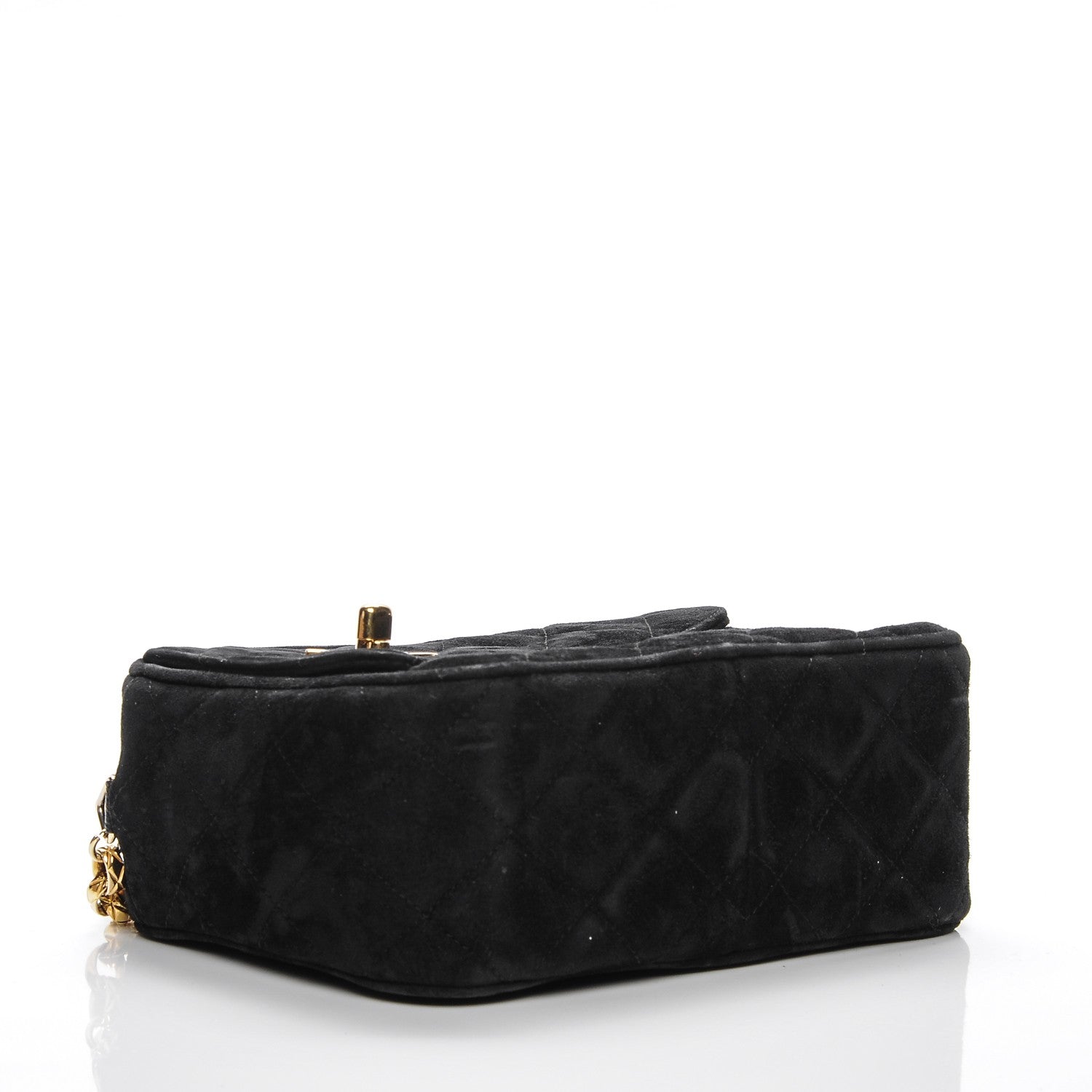 Chanel Suede Quilted CC Tassel Camera Case Black 4 of 7