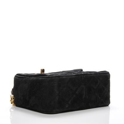 Chanel Suede Quilted CC Tassel Camera Case Black 4 of 7