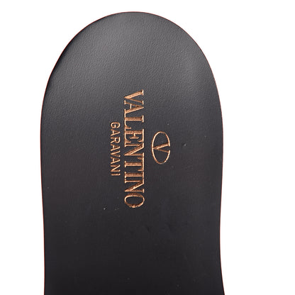 Valentino Garavani PVC Transparent Vlogo Flat Slide Sandals 37 Black 8 of 10