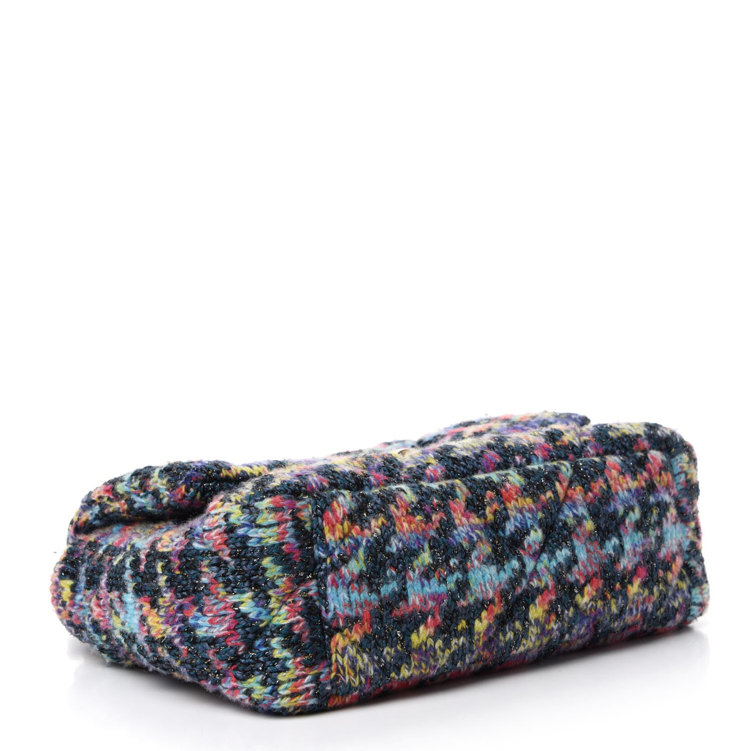 Chanel Tweed Quilted Medium Chanel 19 Flap Dark Multicolor 4 of 10