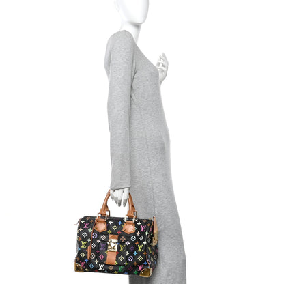 Louis Vuitton Monogram Multicolor Speedy 30 Black 2 of 10