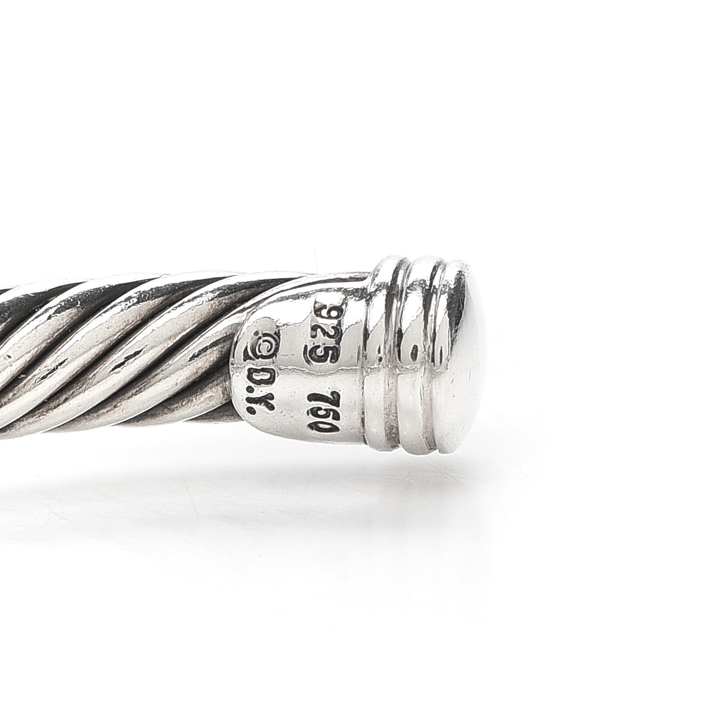 Sterling Silver 18K White Gold Diamond 5mm Cable Classics Double Station Bracelet