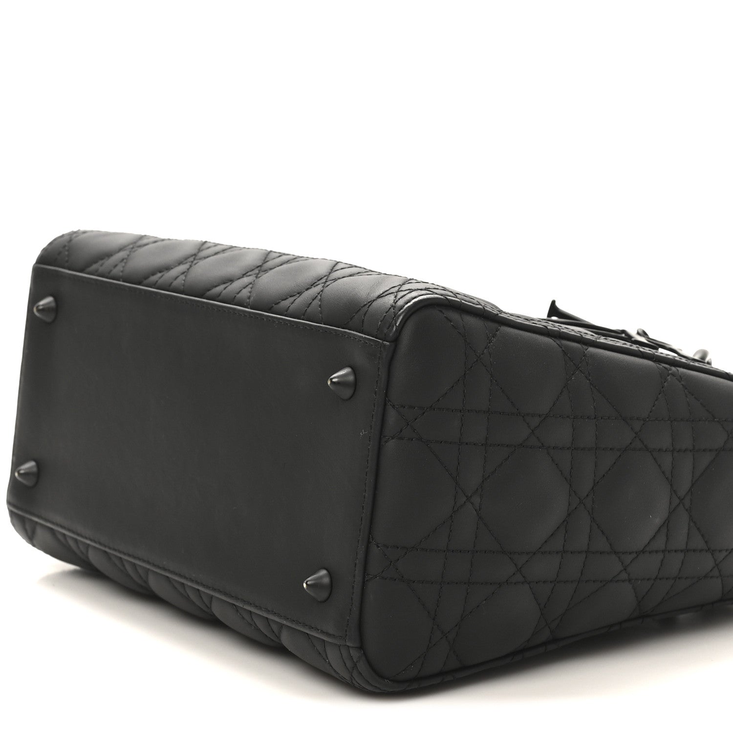 Christian Dior Ultra Matte Calfskin Cannage Medium Lady Dior Black 9 of 10