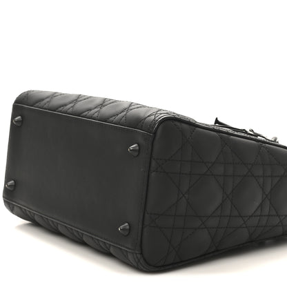Christian Dior Ultra Matte Calfskin Cannage Medium Lady Dior Black 9 of 10