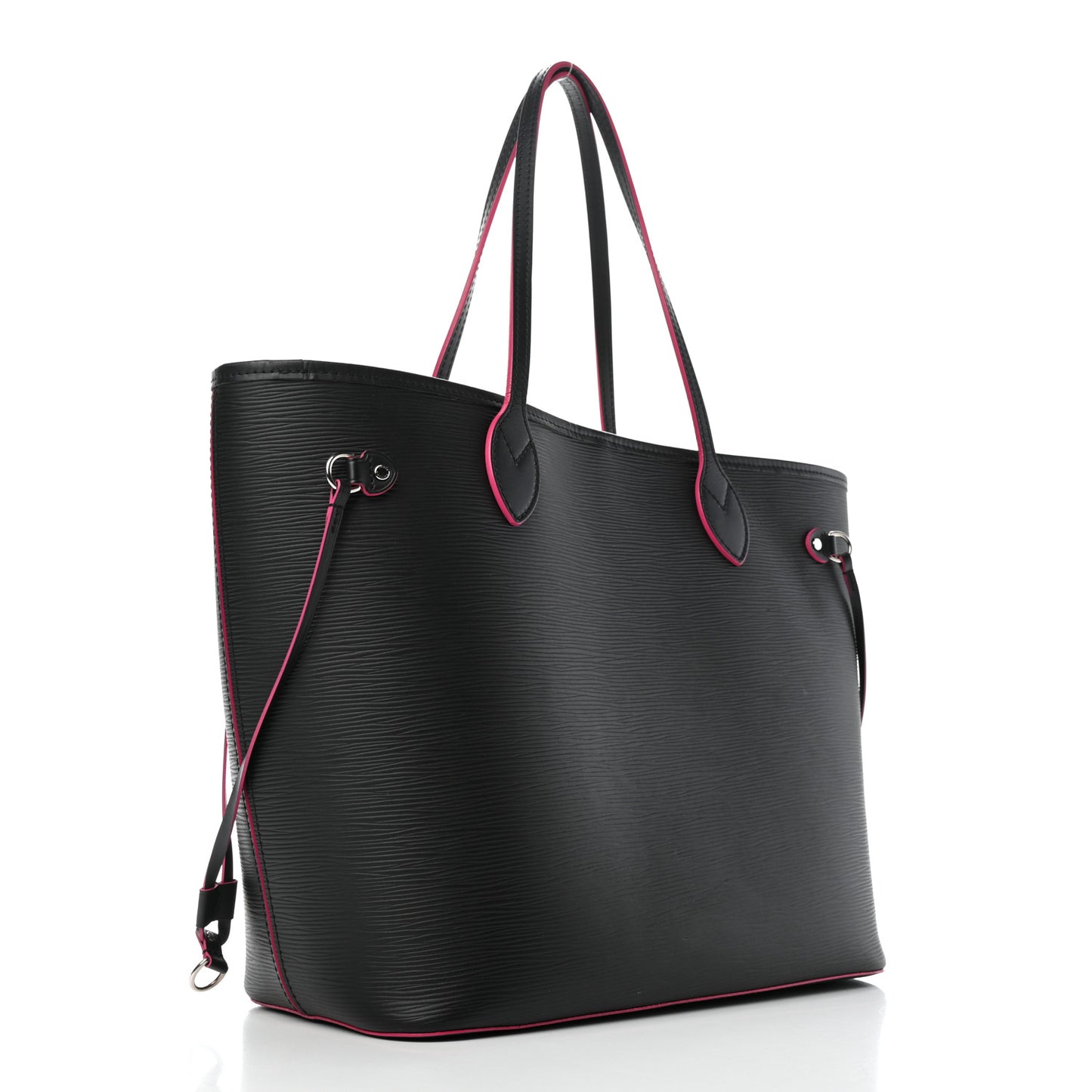 Epi Neverfull MM Black Hot Pink