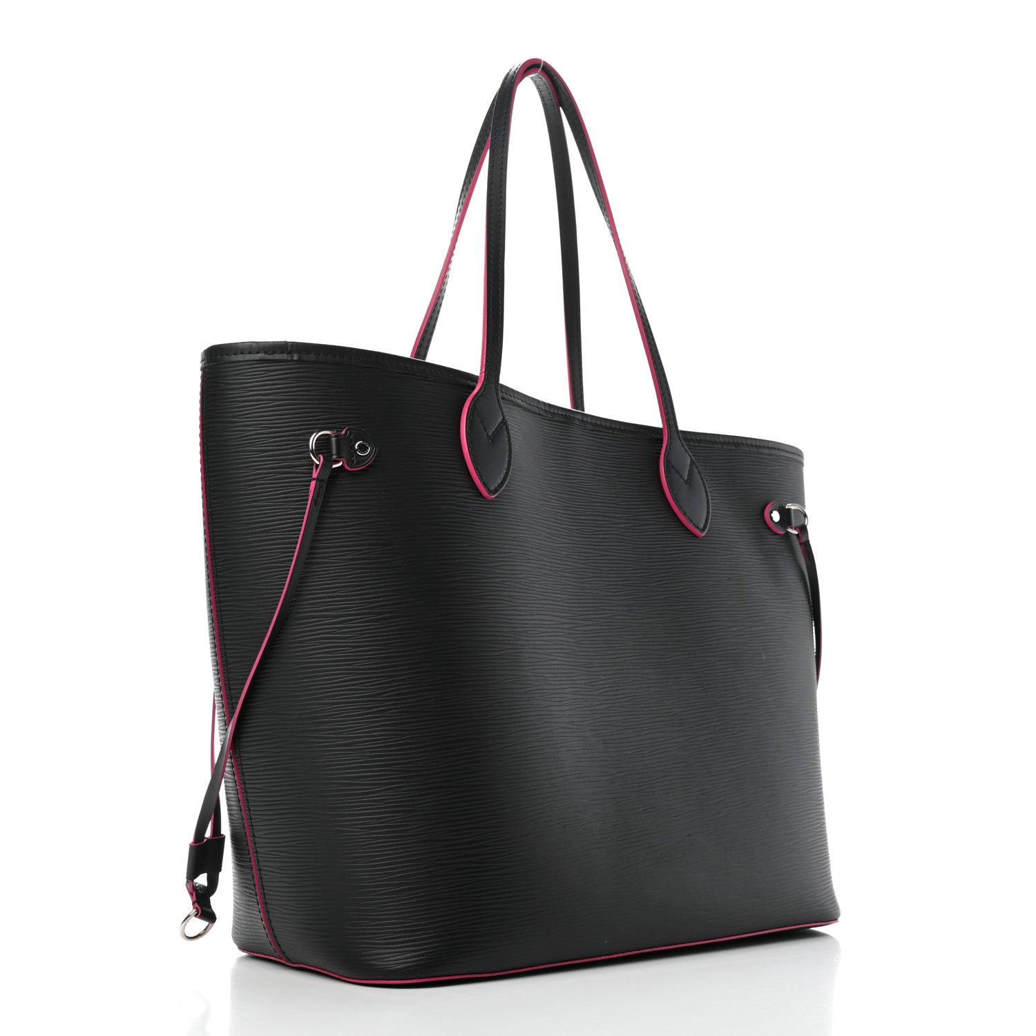 Louis Vuitton Epi Neverfull MM Black Hot Pink 2 of 5