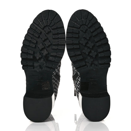 Jimmy Choo Crystal Embellished Cruz 65 Ankle Booties 37.5 Black White 5 of 6