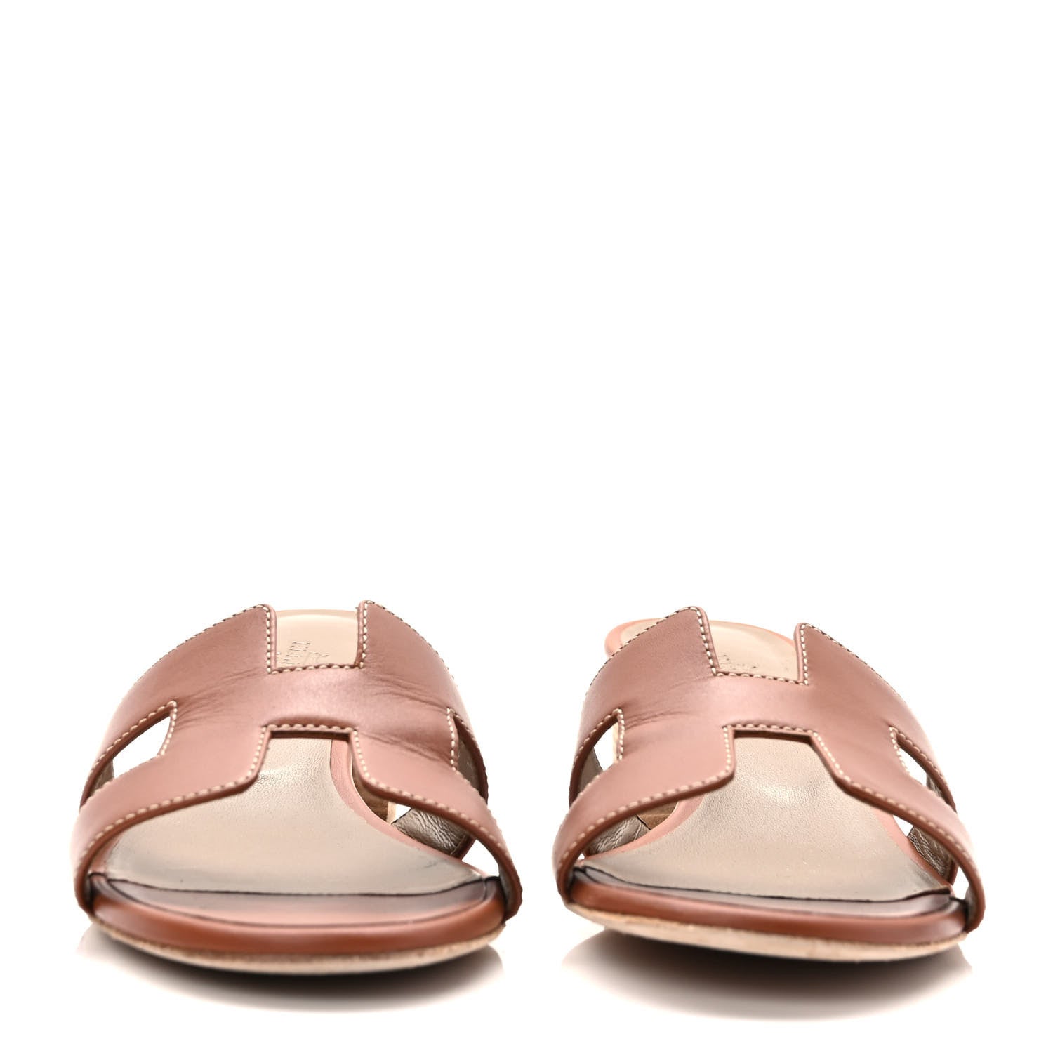 Hermes Calfskin Oasis Sandals 37 Gold 2 of 11