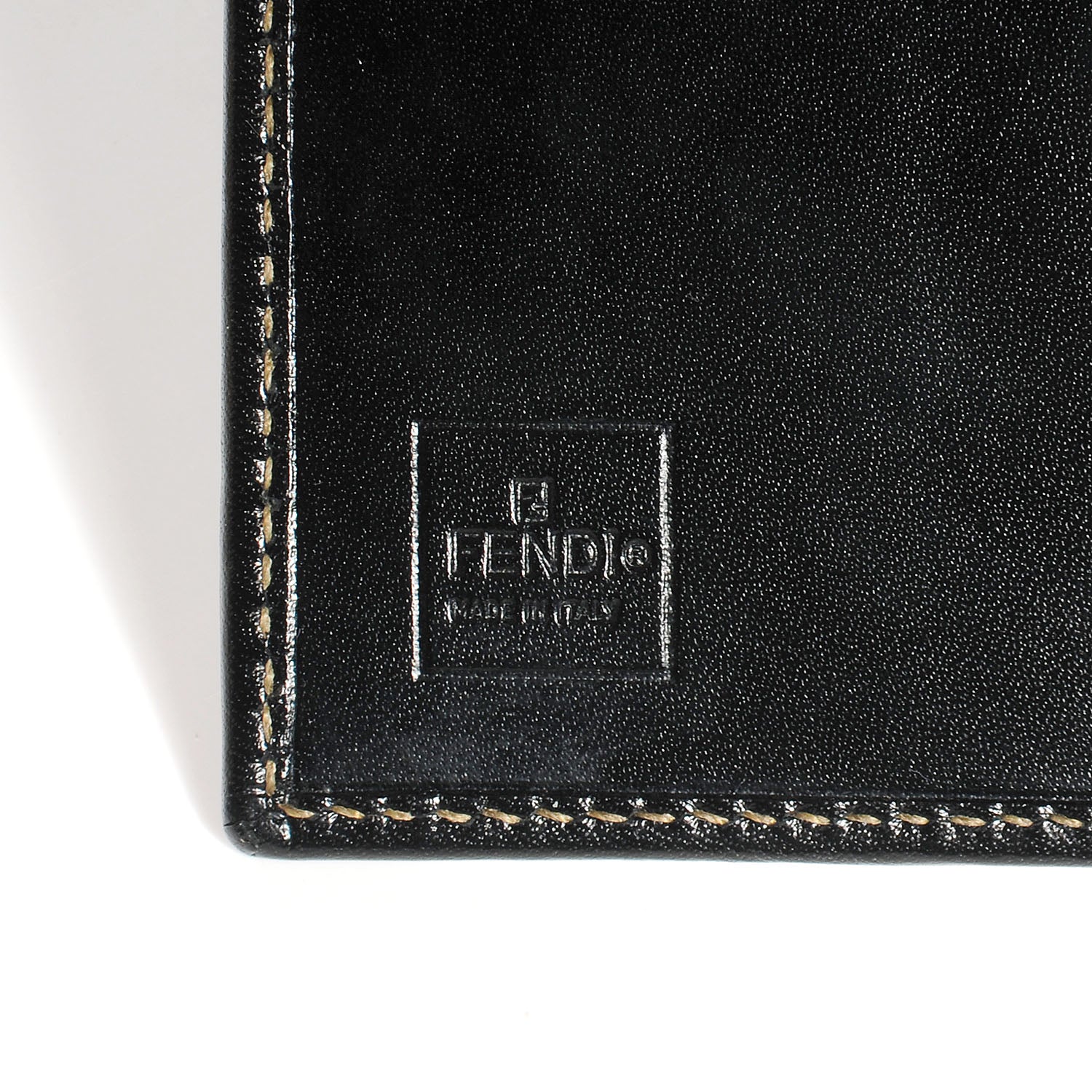 Fendi Vintage Pequin Stripe Checkbook Wallet Tobacco 6 of 8
