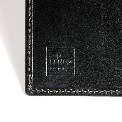 Fendi Vintage Pequin Stripe Checkbook Wallet Tobacco 6 of 8