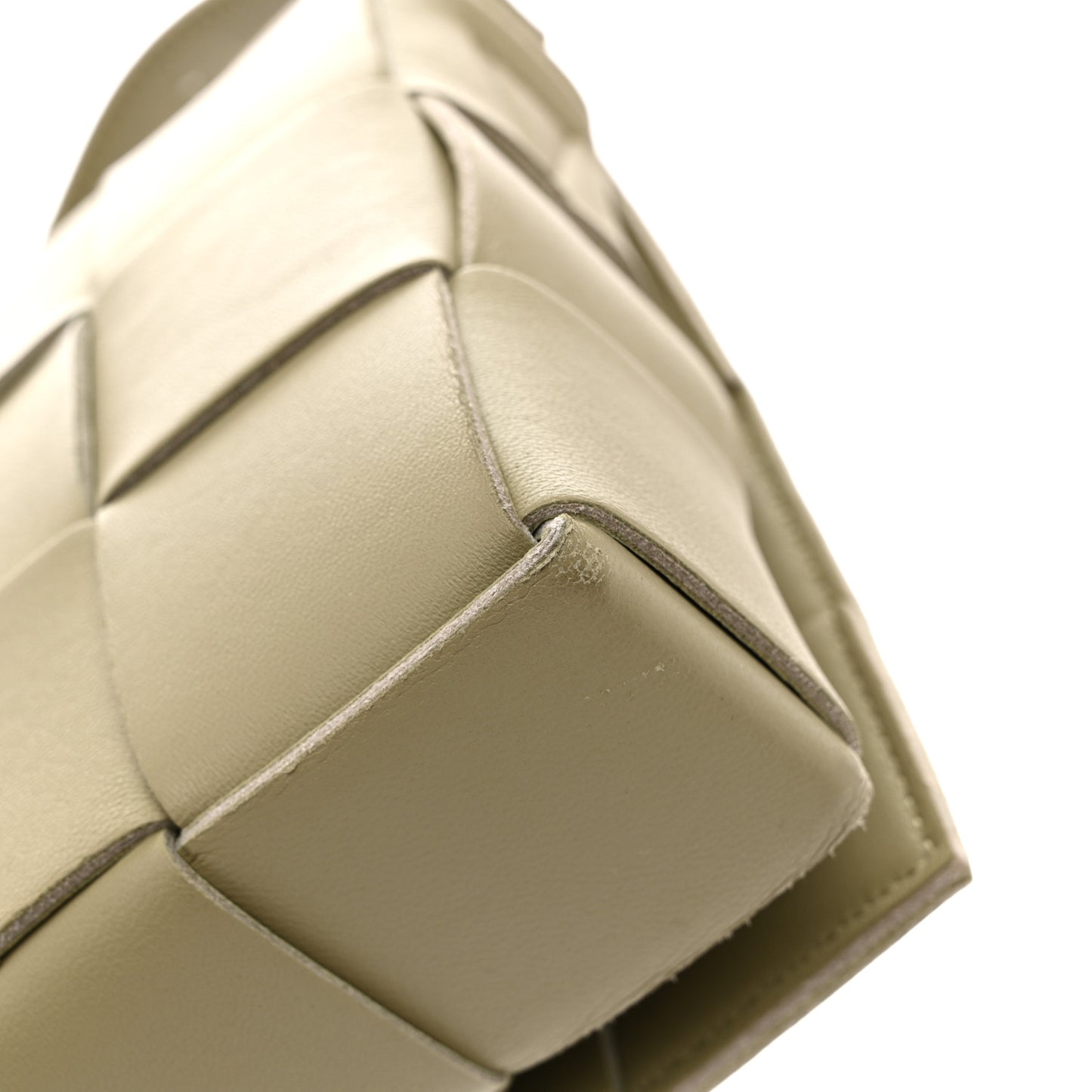 Lambskin Maxi Intrecciato Cassette Crossbody Bag Travertine