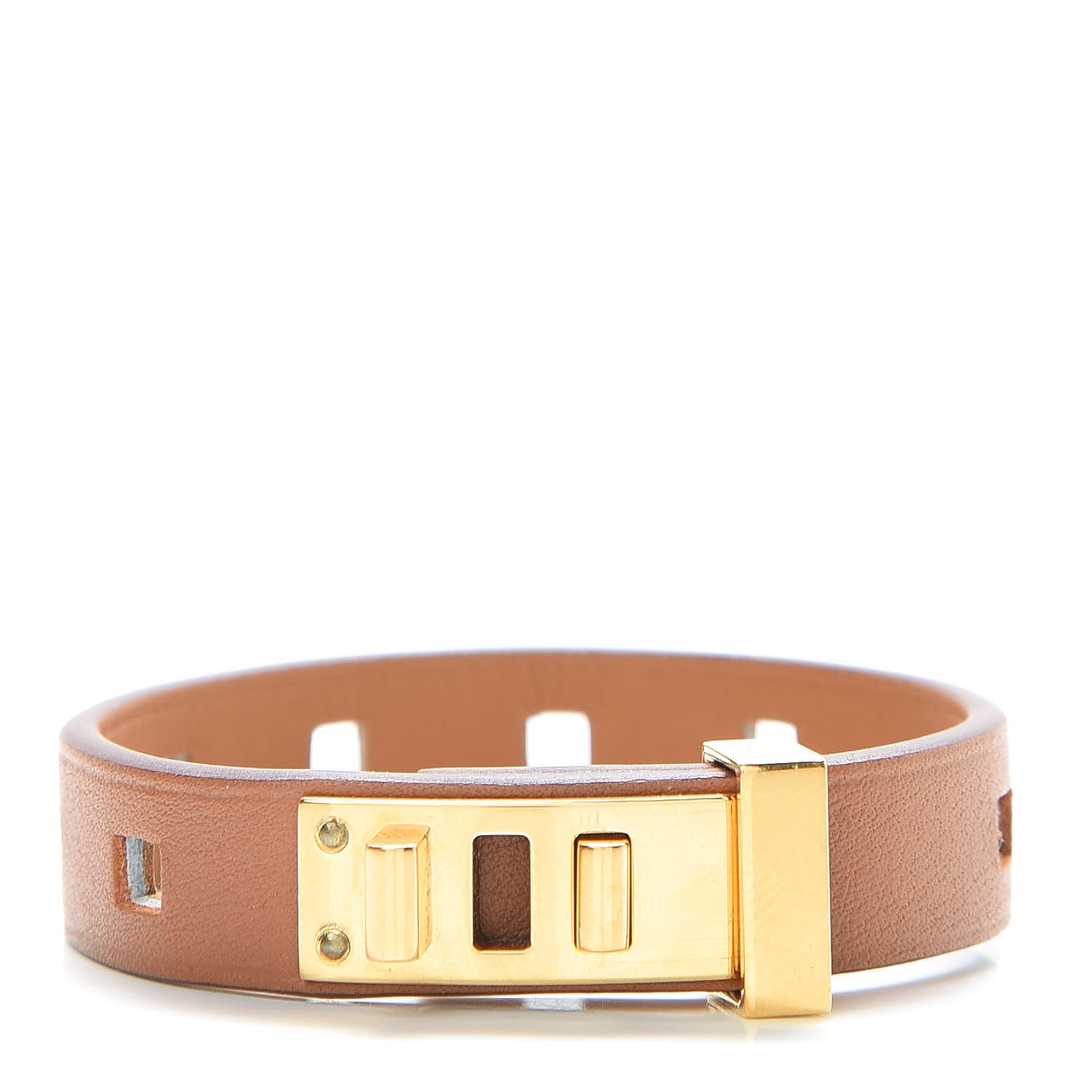 Hermes Swift Mini Dog Perforations Carrees Bracelet T1 Gold 1 of 8