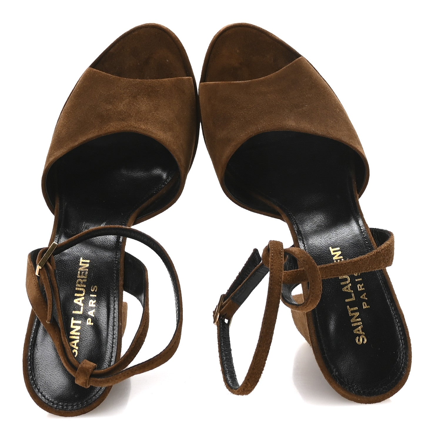 Saint Laurent Cachemire Jodie 95 Tanouk Platform Sandals 36.5 Land 2 of 8