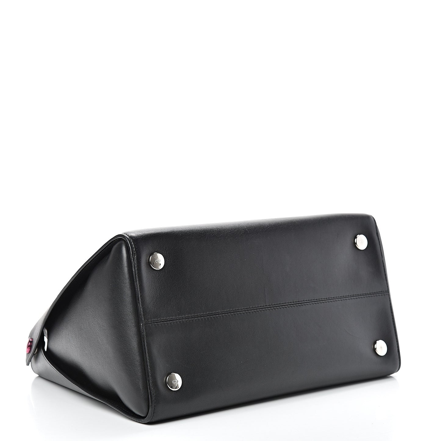 Calfskin Small Addict Shopping Tote Black Pink