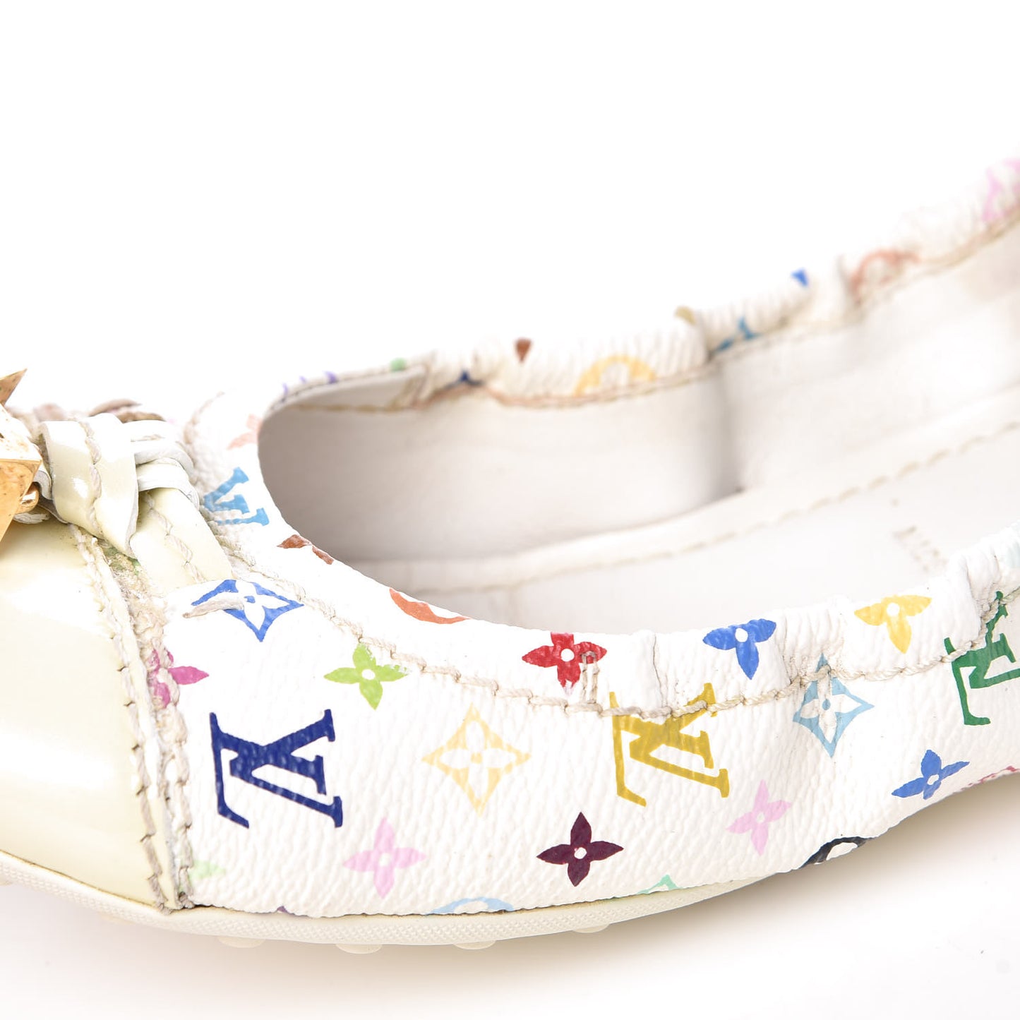 Monogram Multicolor Lovely Ballet Flats 36 White