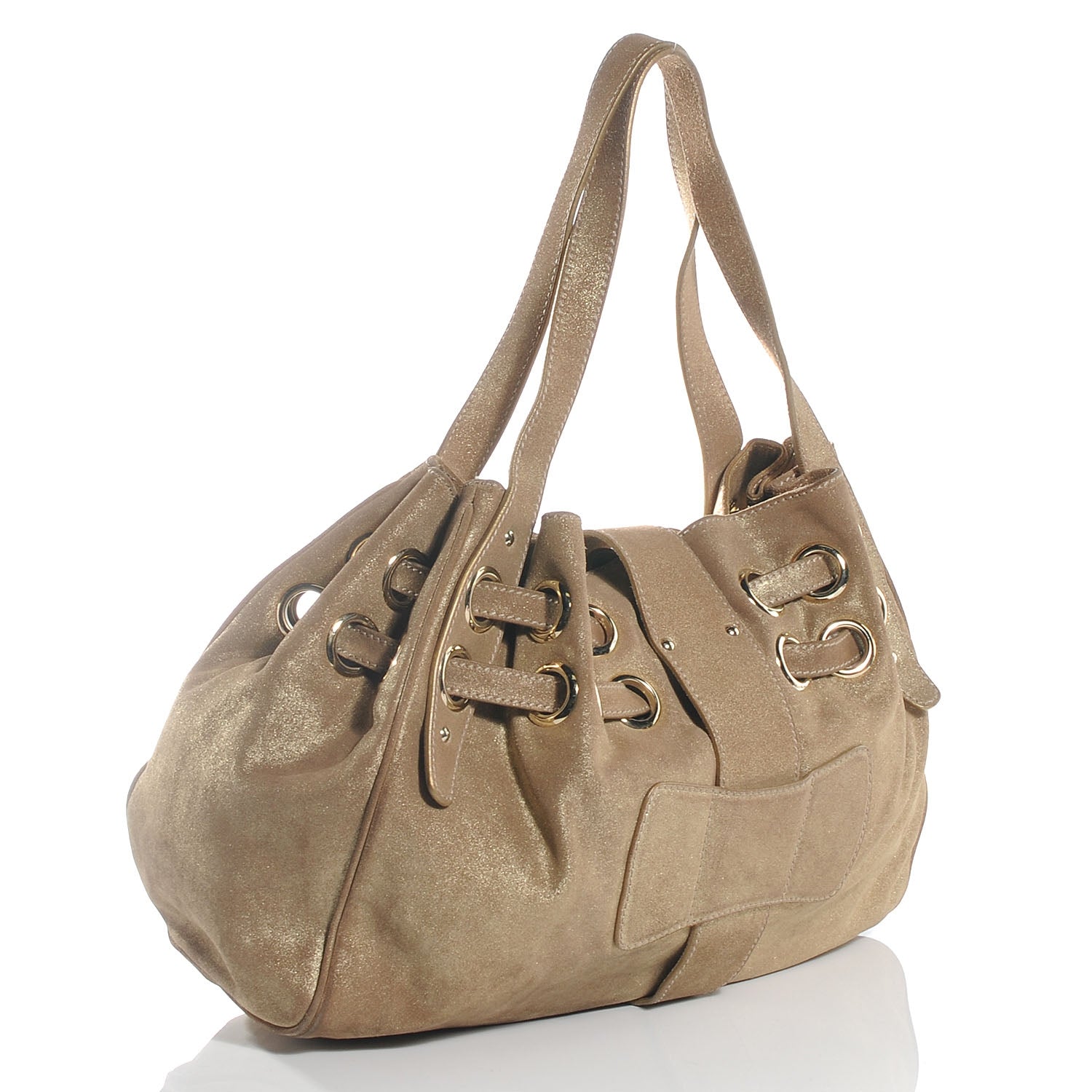 Jimmy Choo Metallic Suede Ramona Gold 3 of 6