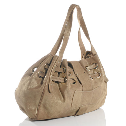 Jimmy Choo Metallic Suede Ramona Gold 3 of 6