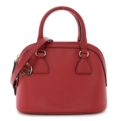 Gucci Dollar Calfskin Small GG Charm Dome Bag Red 1 of 12
