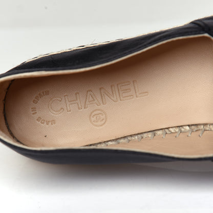 Chanel Lambskin CC Espadrilles 38 Black 8 of 11