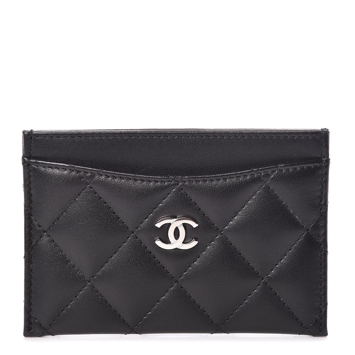 Chanel Lambskin Quilted Card Holder Black 1 of 9