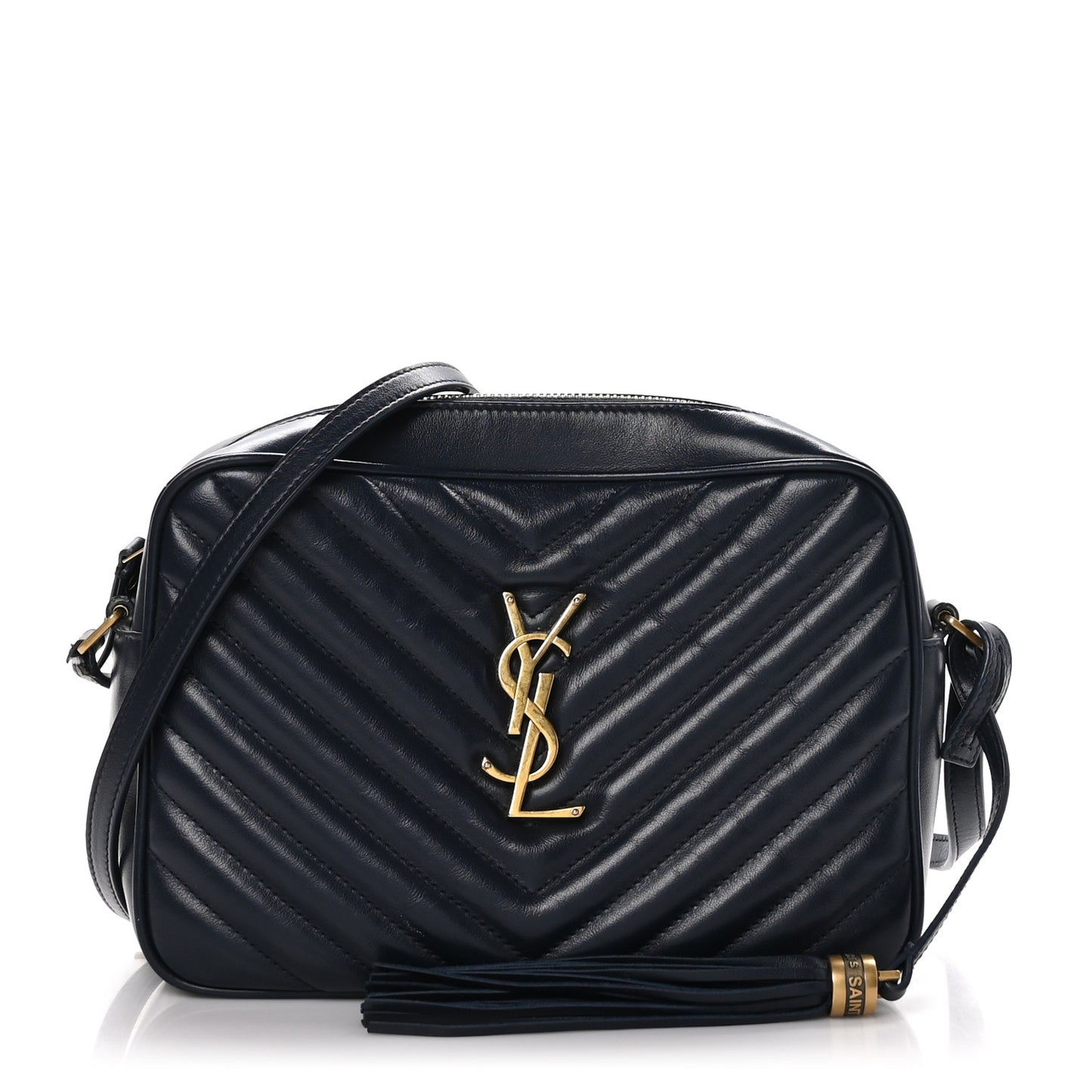 Calfskin Matelasse Monogram Lou Camera Bag Deep Marine