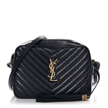 Saint Laurent Calfskin Matelasse Monogram Lou Camera Bag Deep Marine 1 of 11