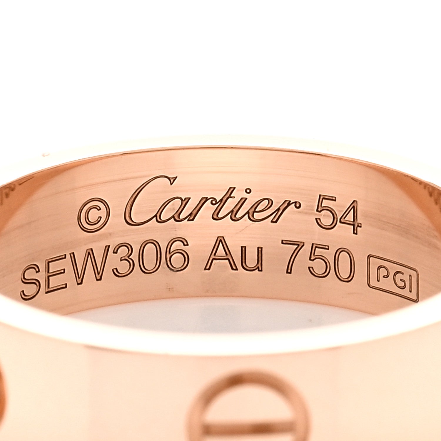 Cartier 18K Pink Gold 5.5mm LOVE Ring 54 6.75 5 of 5