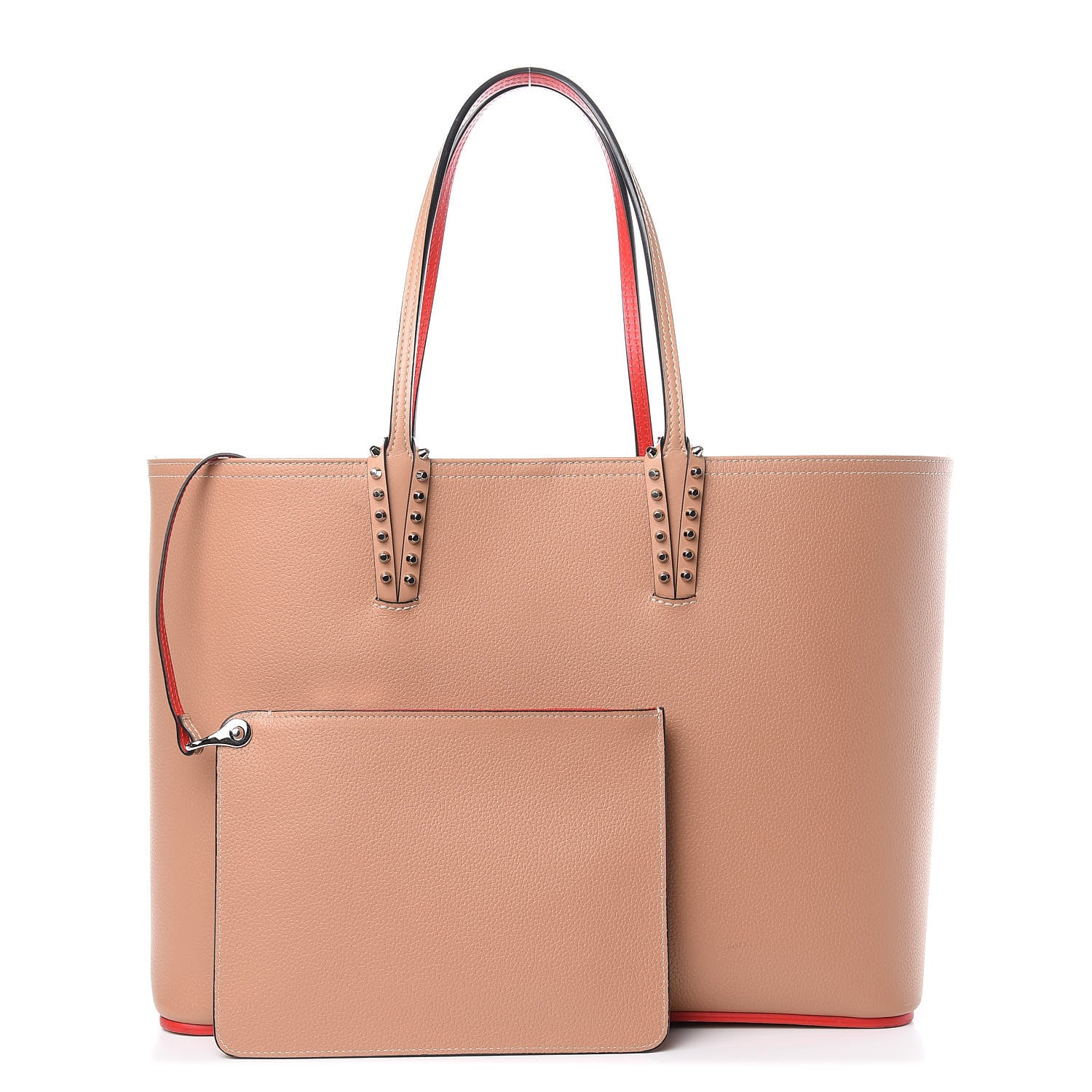 Christian Louboutin Calfskin Spikes East West Cabata Tote Nude 1 of 10