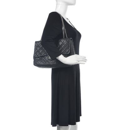 Chanel Washed Caviar Quilted 2.55 Reissue 227 Bijoux Chain Flap Black 2 of 15