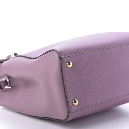 Fendi Vitello Elite Flamingo Petite 2Jours Tote Lilla Glicine 7 of 10