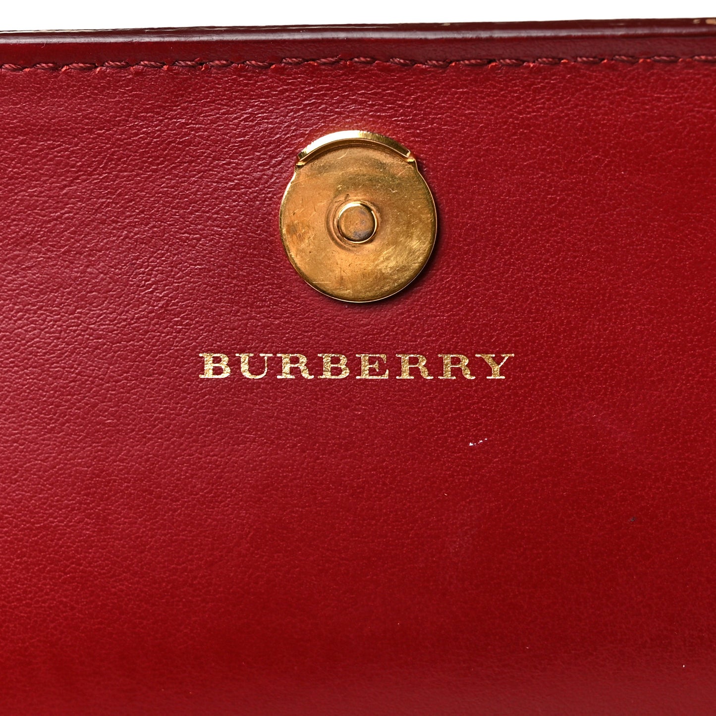 Vintage Check Henley Wallet On Chain Crimson