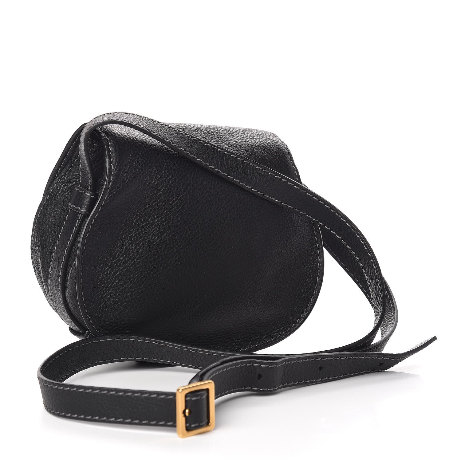 Chloe Calfskin Mini Marcie Round Crossbody Bag Black 3 of 10