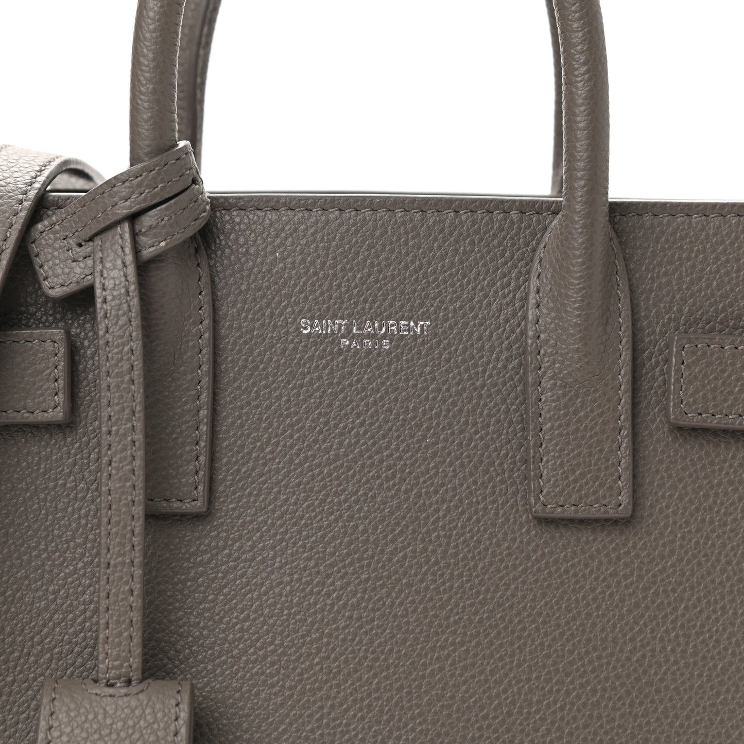 Grained Calfskin Nano Sac De Jour Fog