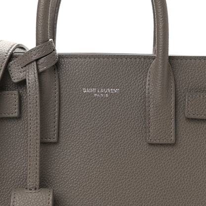 Saint Laurent Grained Calfskin Nano Sac De Jour Fog 8 of 10