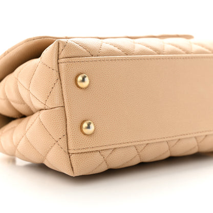 Chanel Caviar Quilted Mini Coco Handle Flap Beige 9 of 11