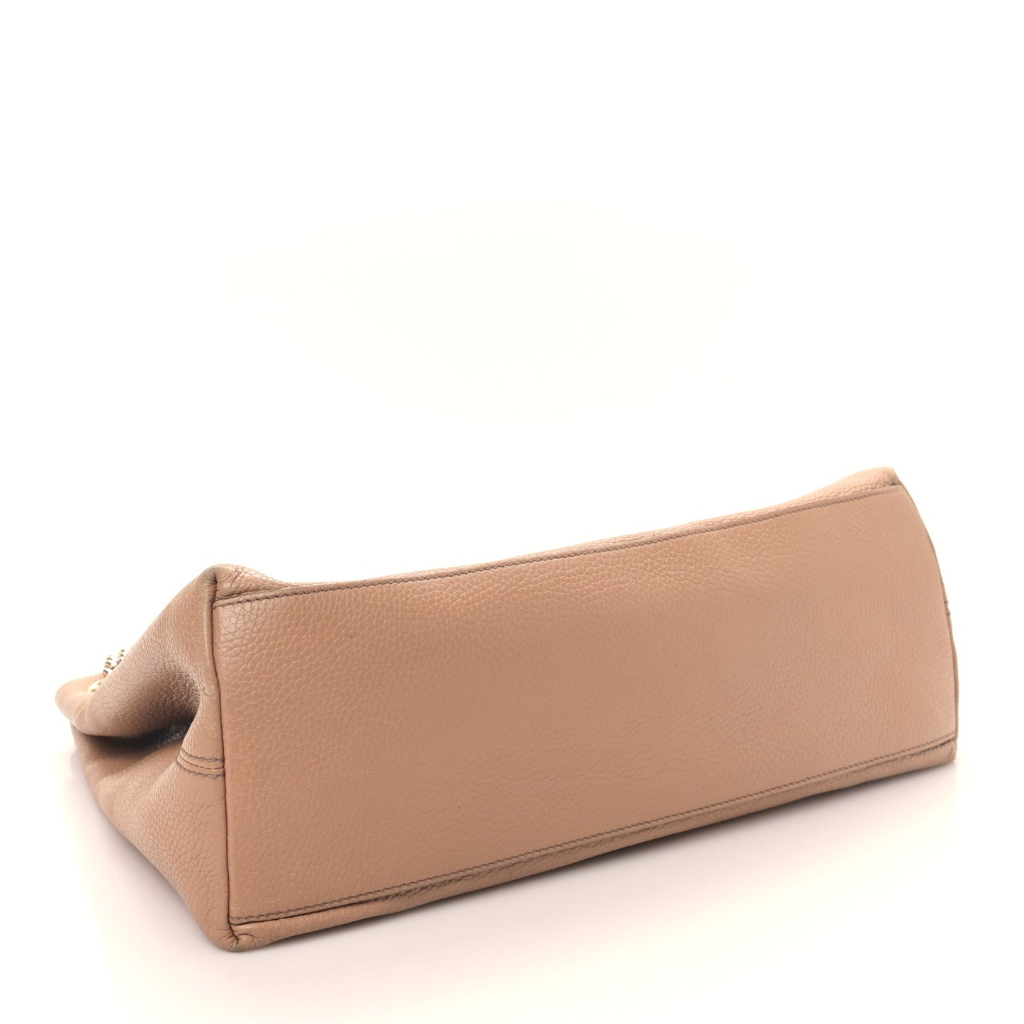 Pebbled Calfskin Medium Soho Chain Shoulder Bag Camelia