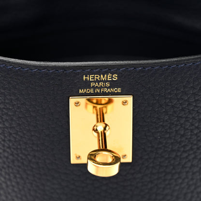 Hermes Taurillon Clemence Kelly Ado Backpack Bleu Nuit 6 of 12